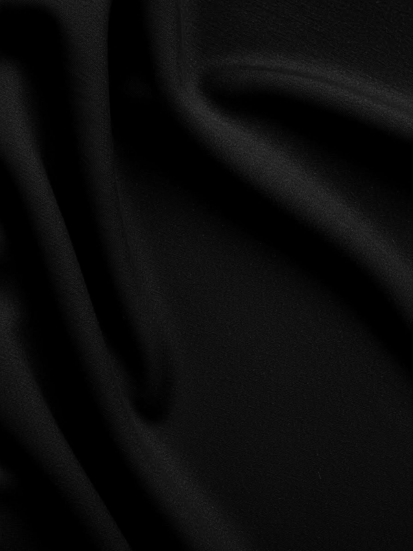 Black matte satin viscose fabric