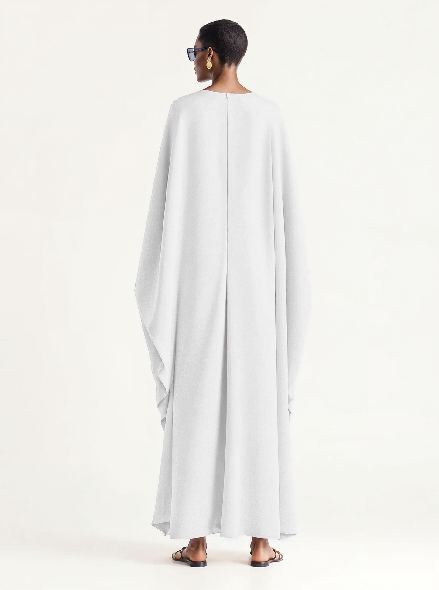 Sculptural Cape Maxi Dress