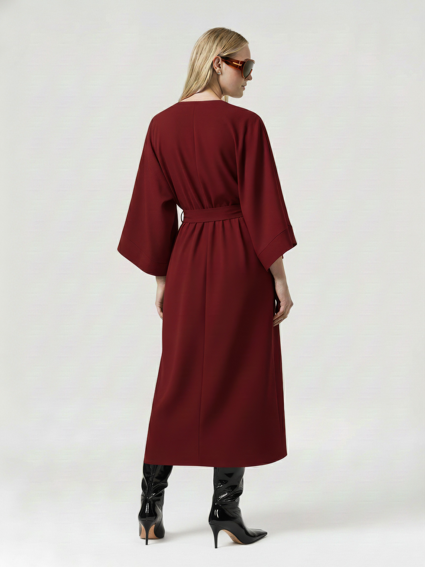 Wrap Kimono Sleeve Dress