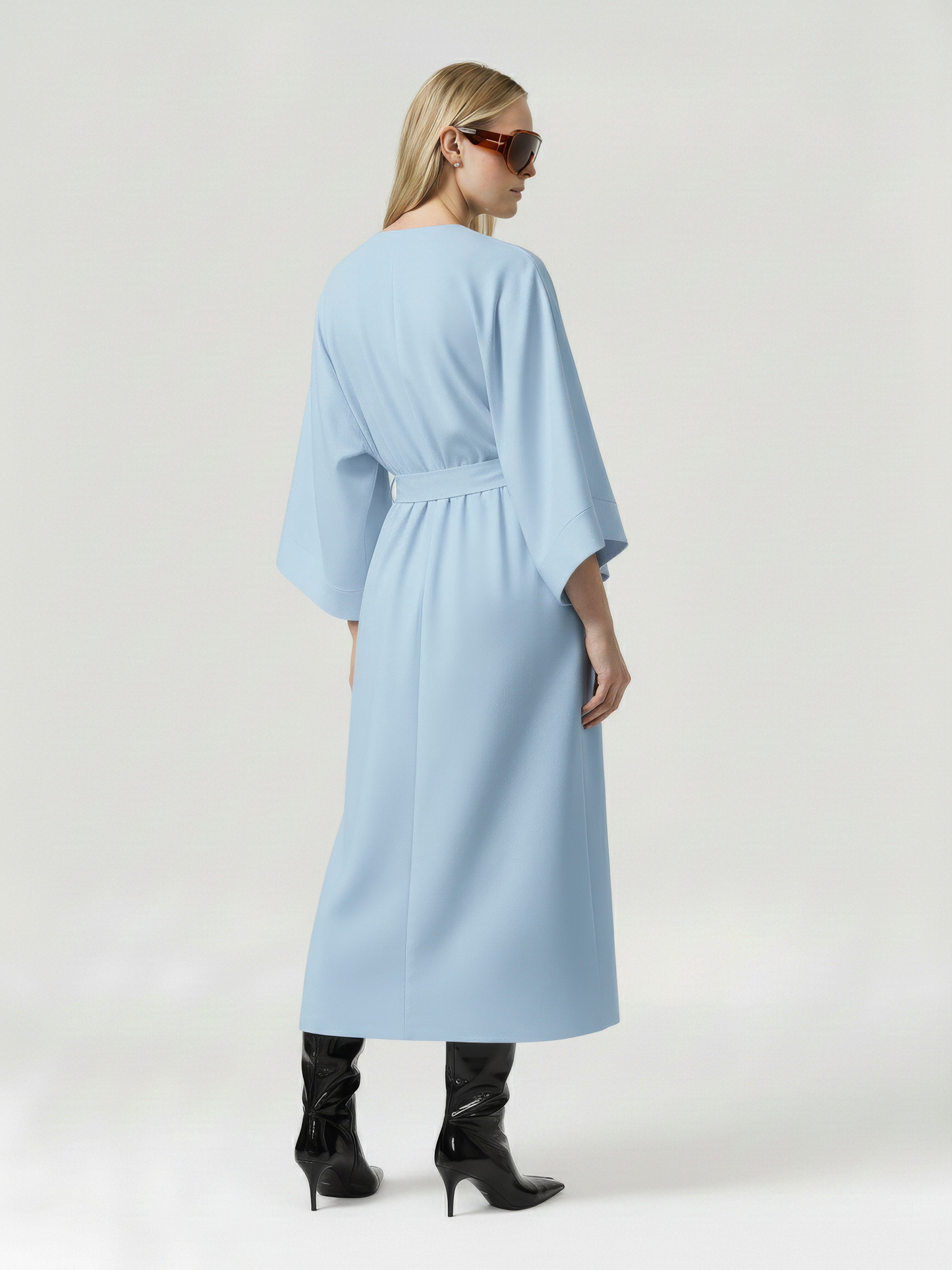 Wrap Kimono Sleeve Dress