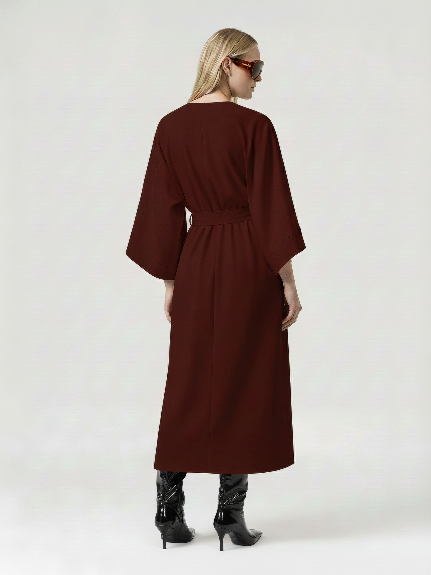 Wrap Kimono Sleeve Dress