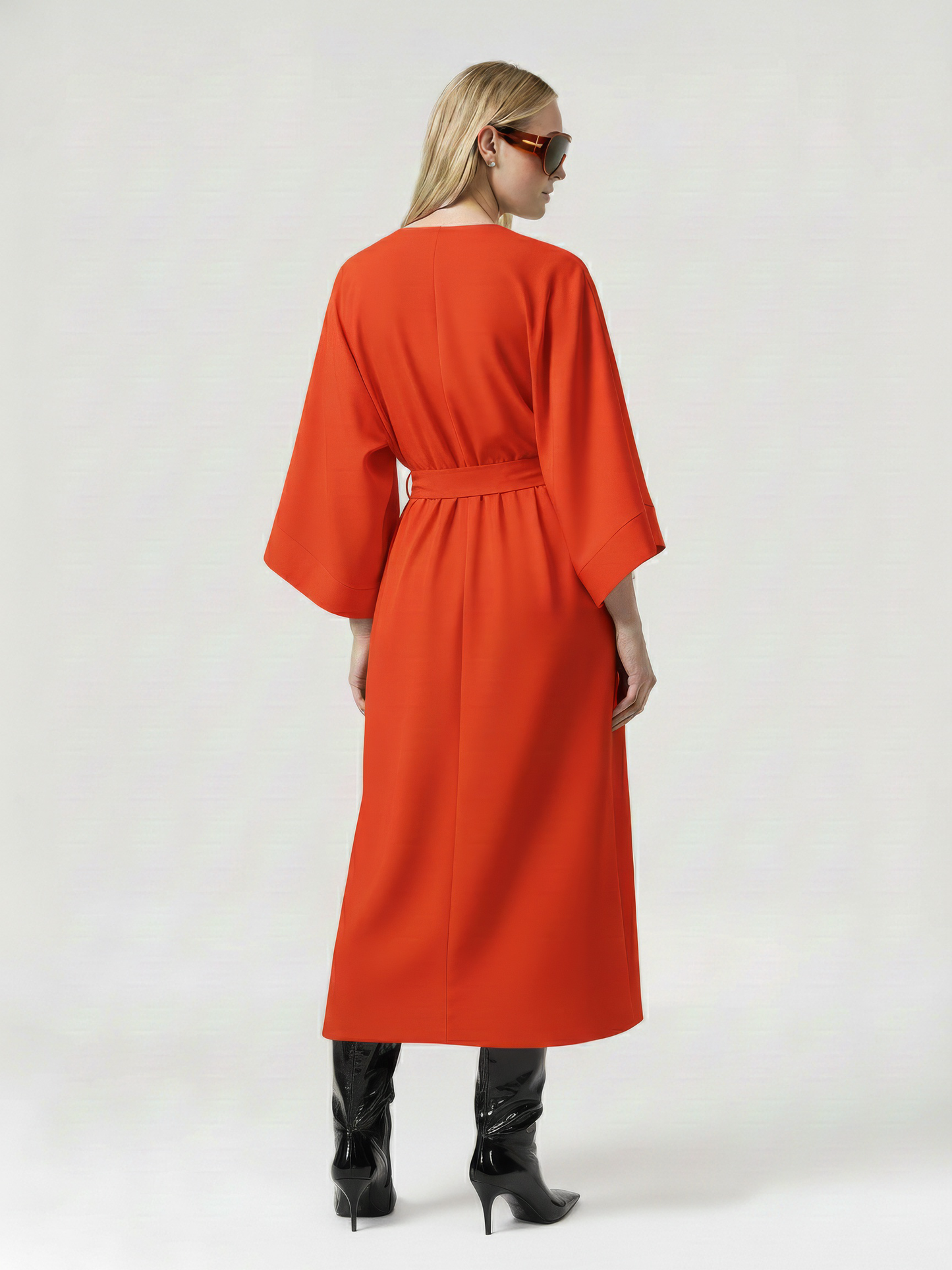Wrap Kimono Sleeve Dress
