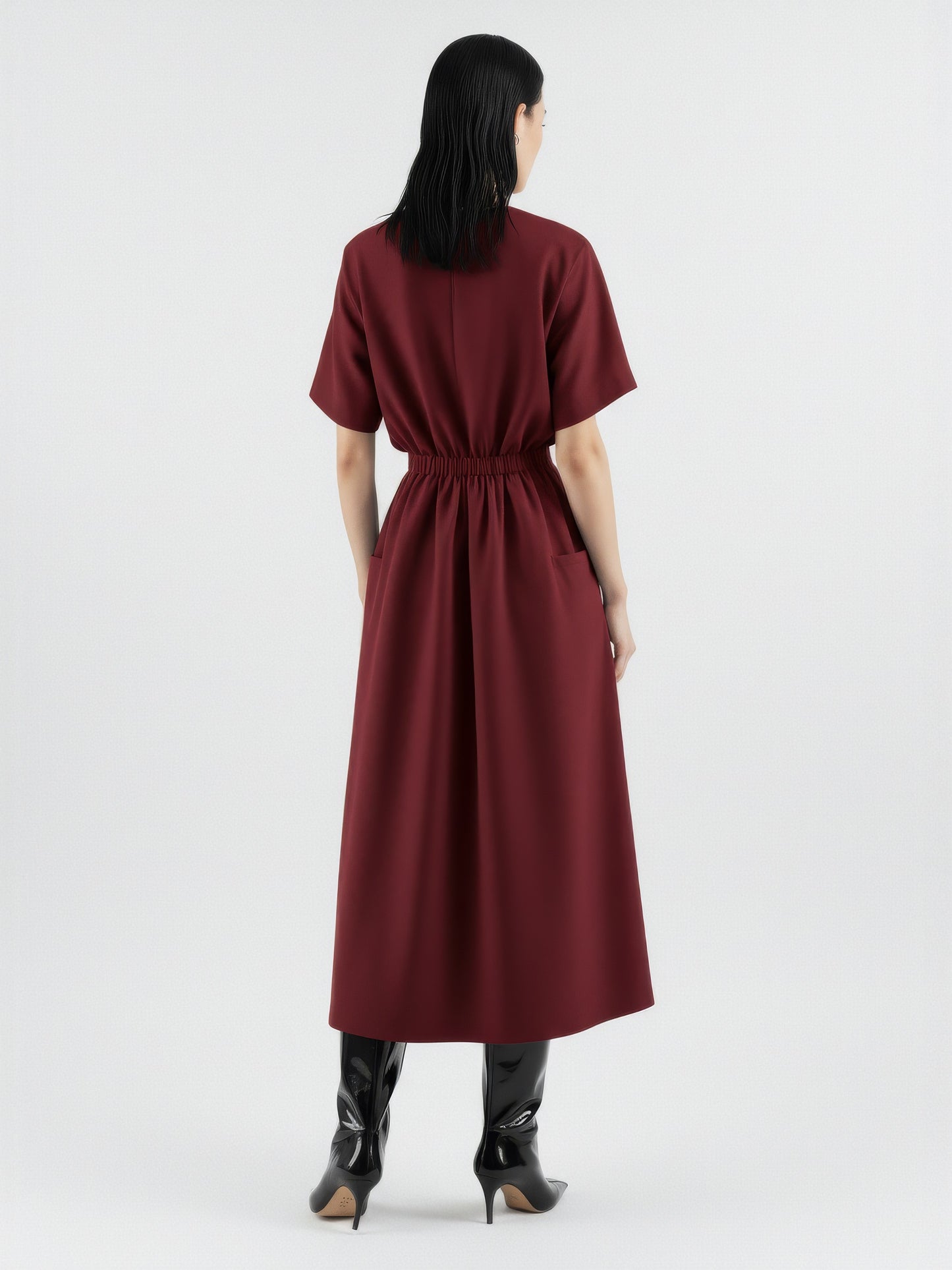 Pocket Gathered Day Dress