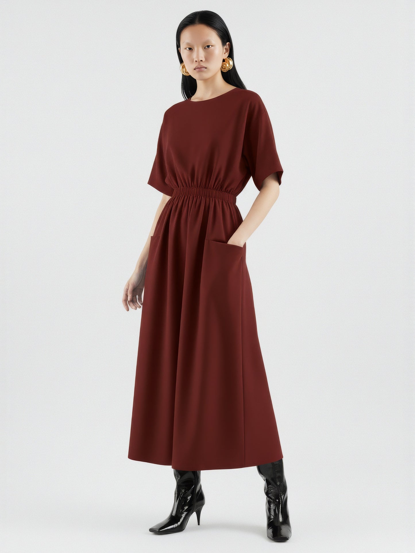 Pocket Gathered Day Dress