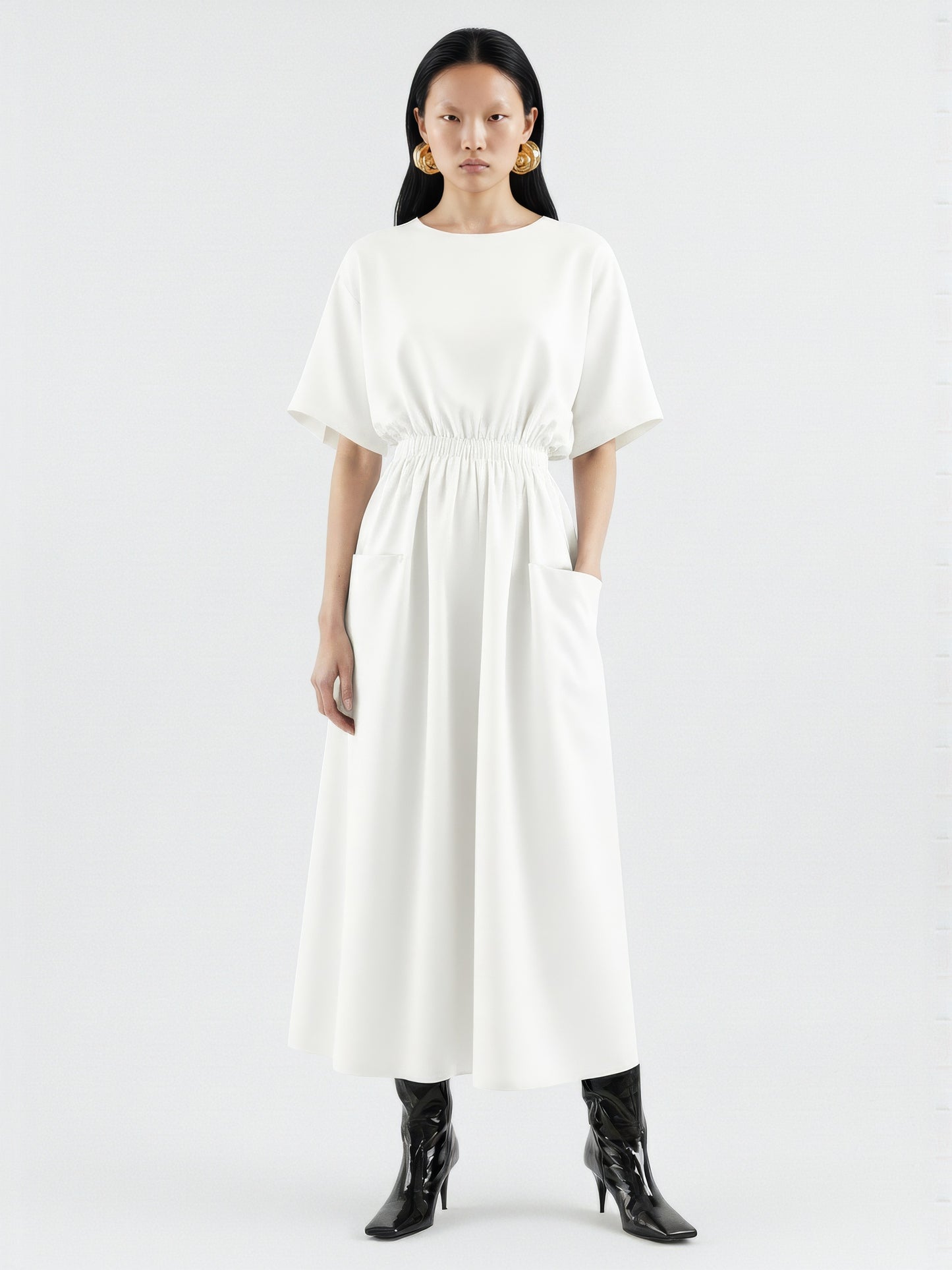 Pocket Gathered Day Dress