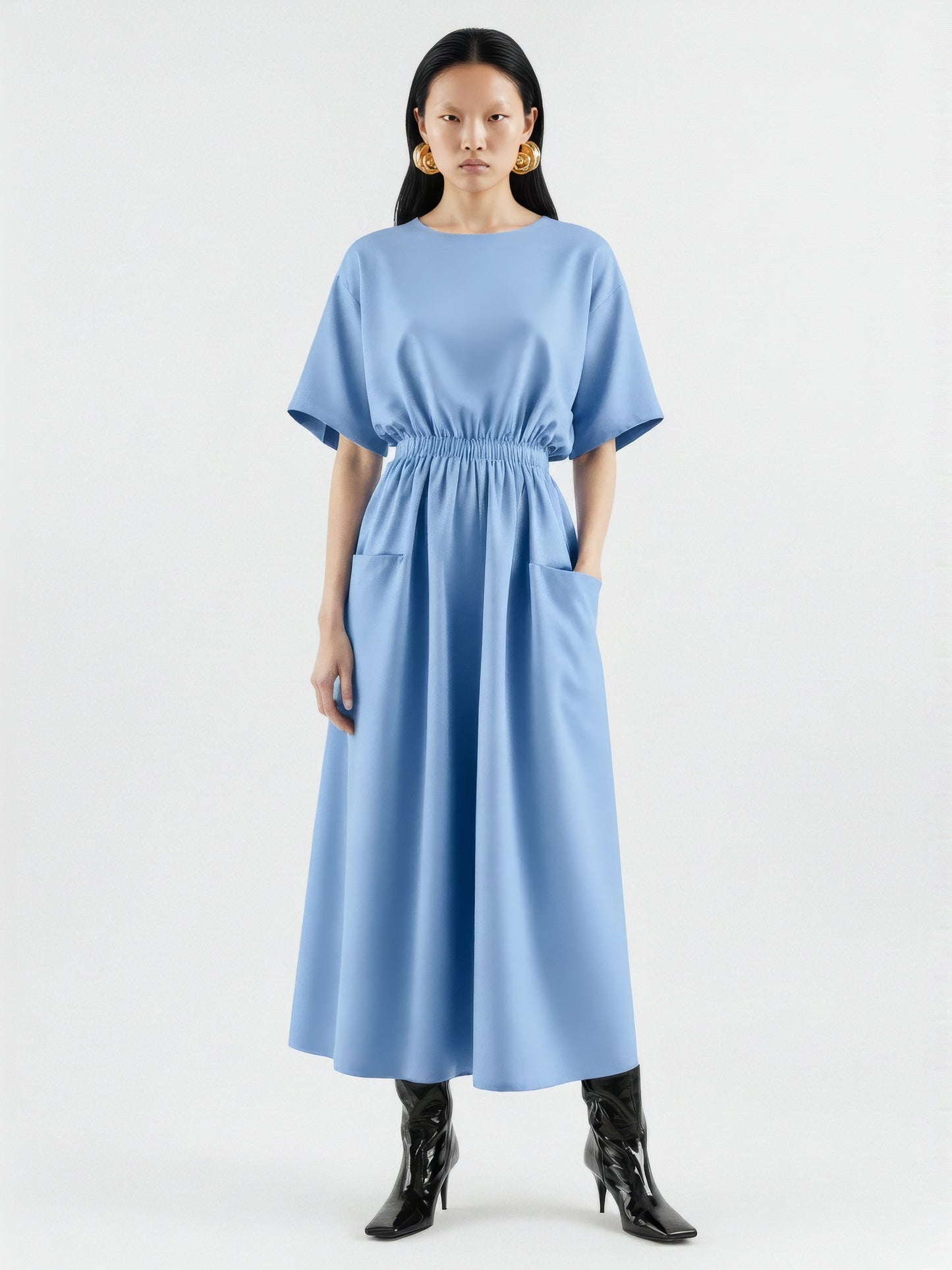 Pocket Gathered Day Dress