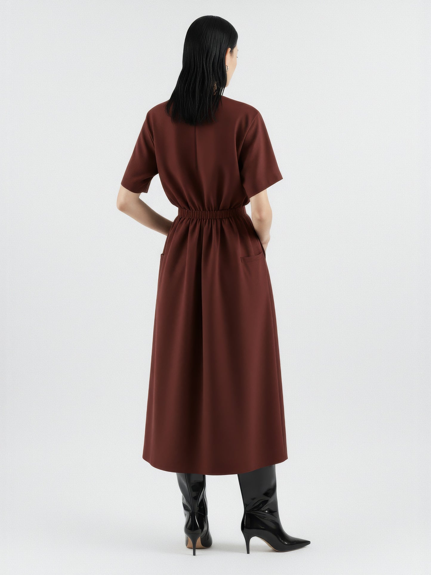 Pocket Gathered Day Dress
