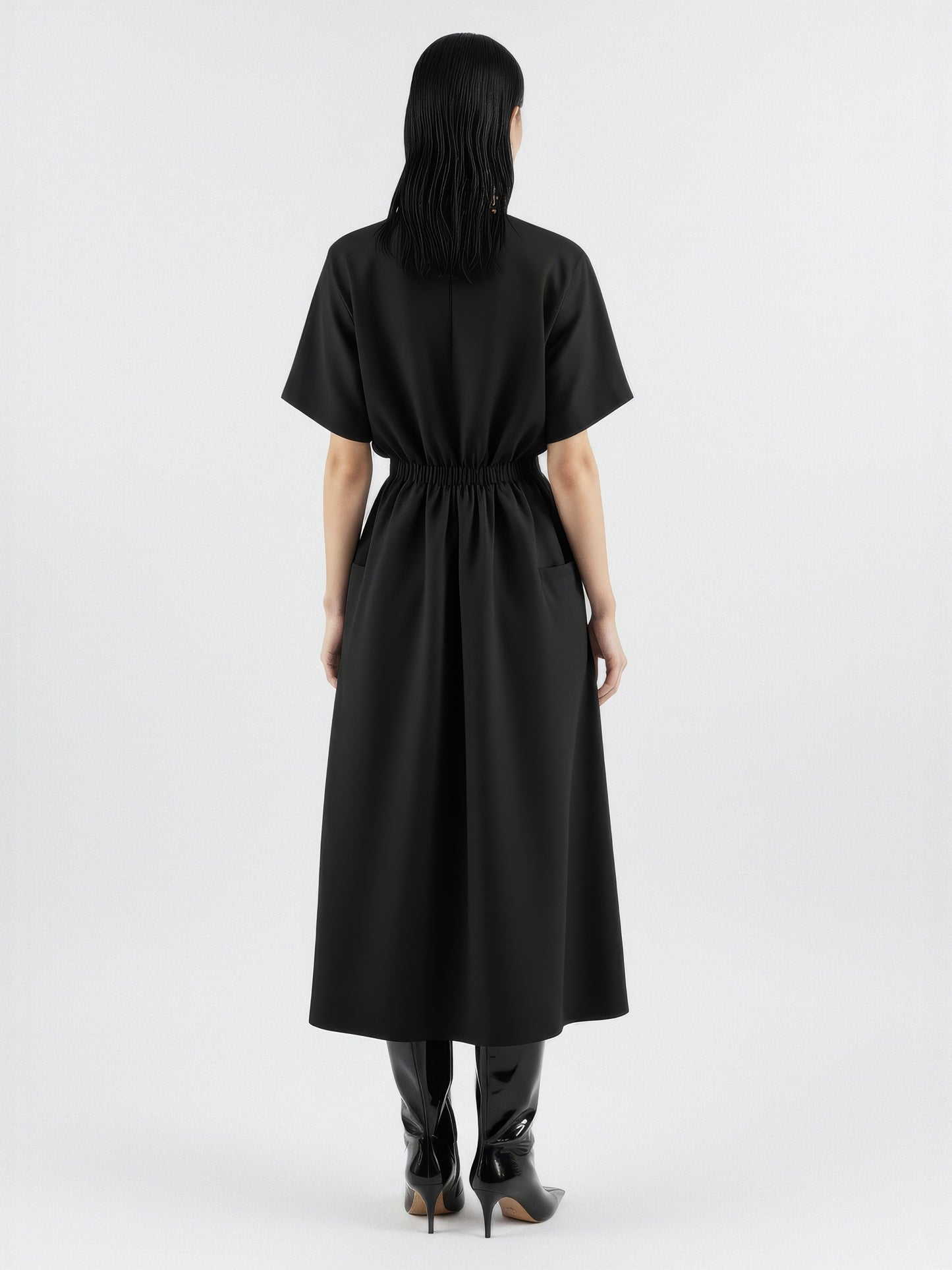 Pocket Gathered Day Dress