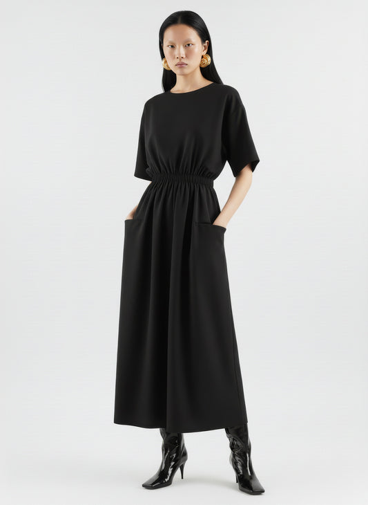Pocket Gathered Day Dress