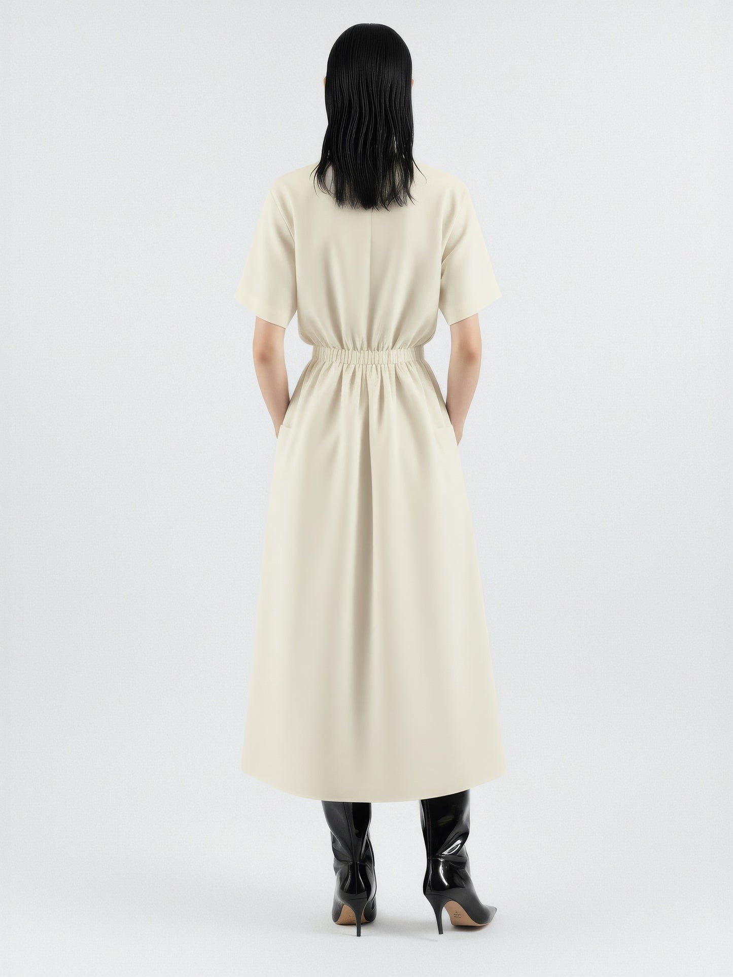 Pocket Gathered Day Dress