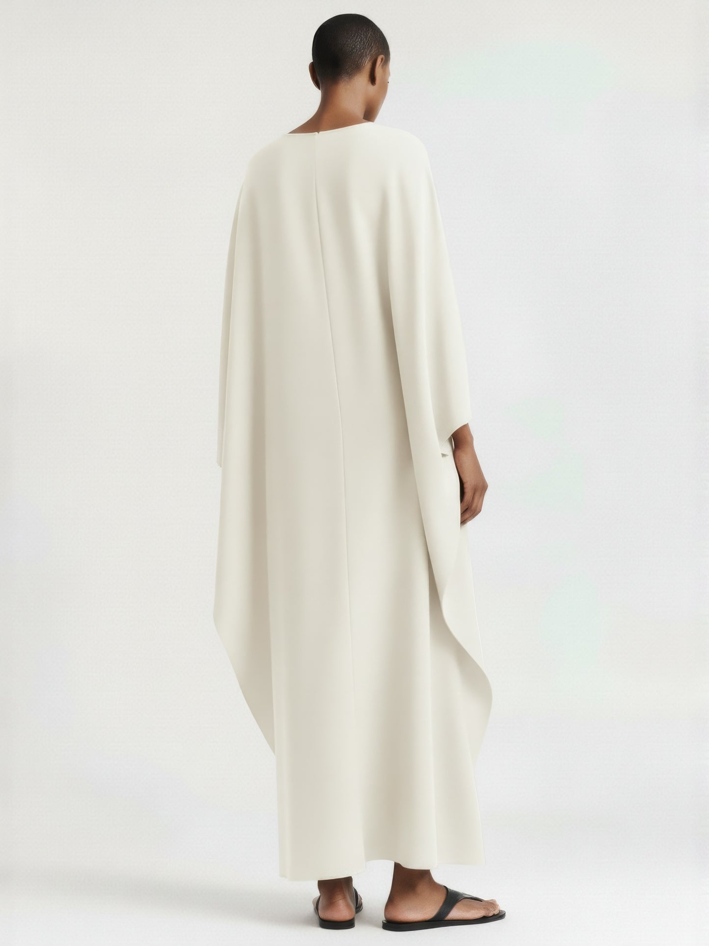 Sculptural Cape Maxi Dress