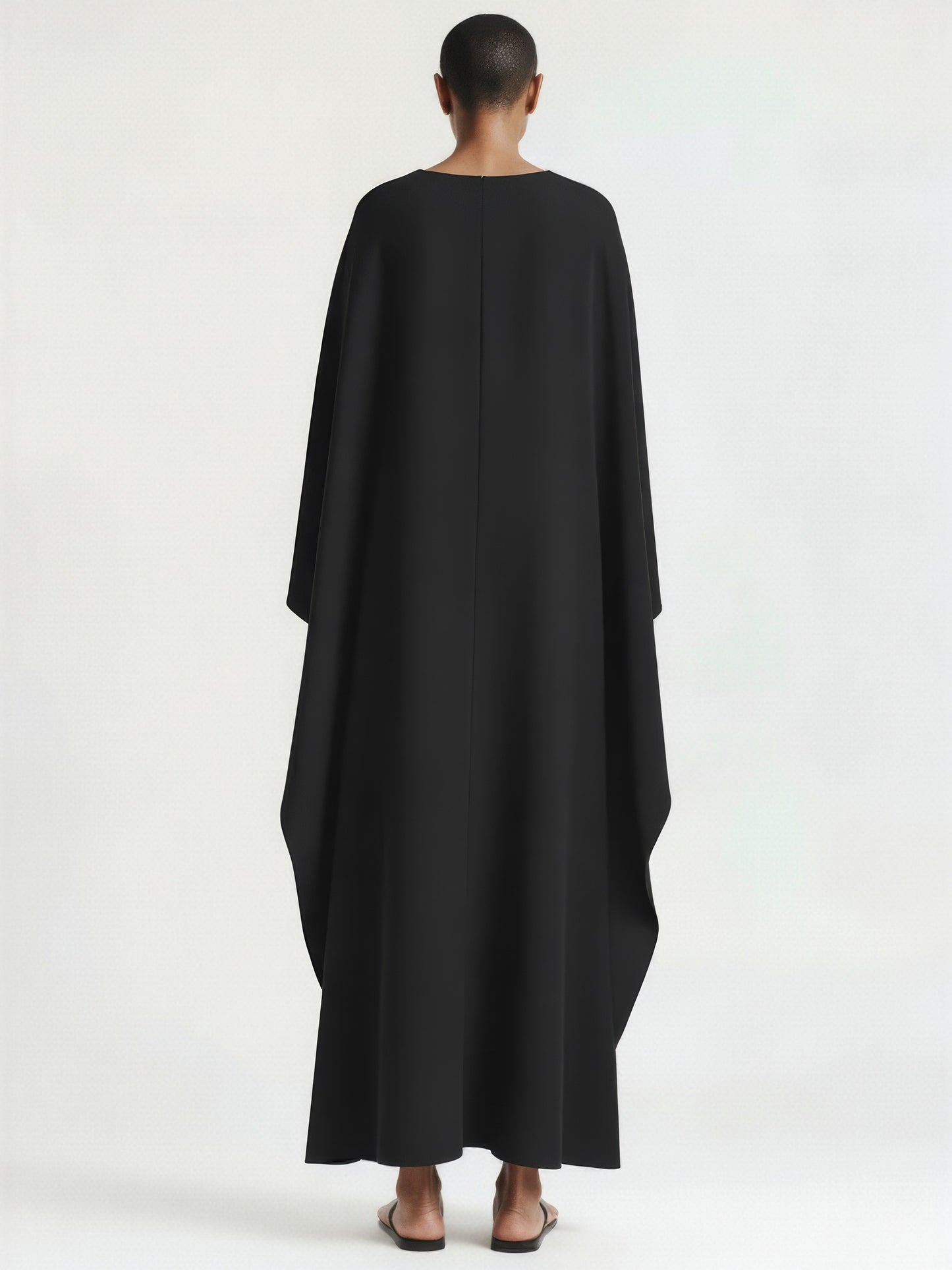 Sculptural Cape Maxi Dress
