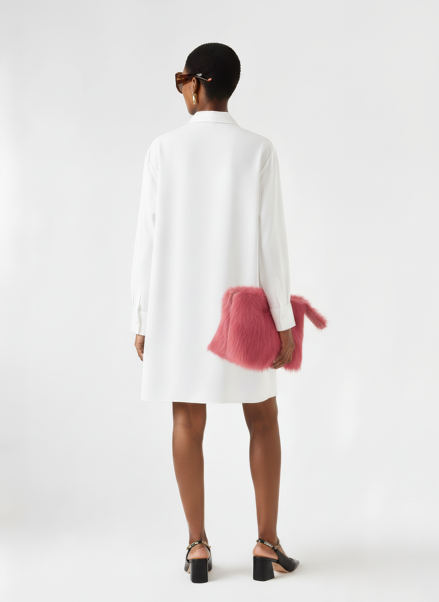 Sharp Collar Short Dress