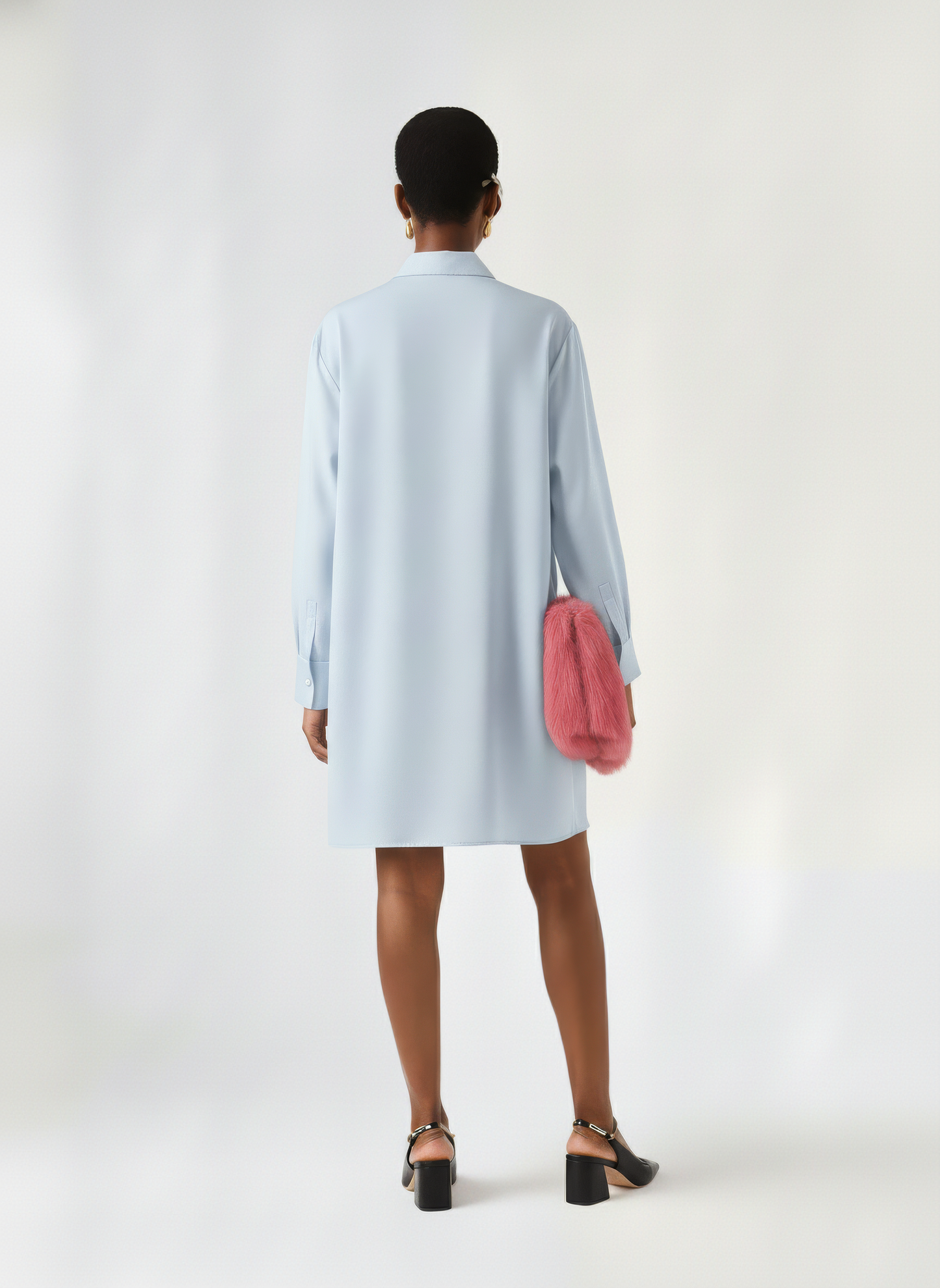 Sharp Collar Short Dress