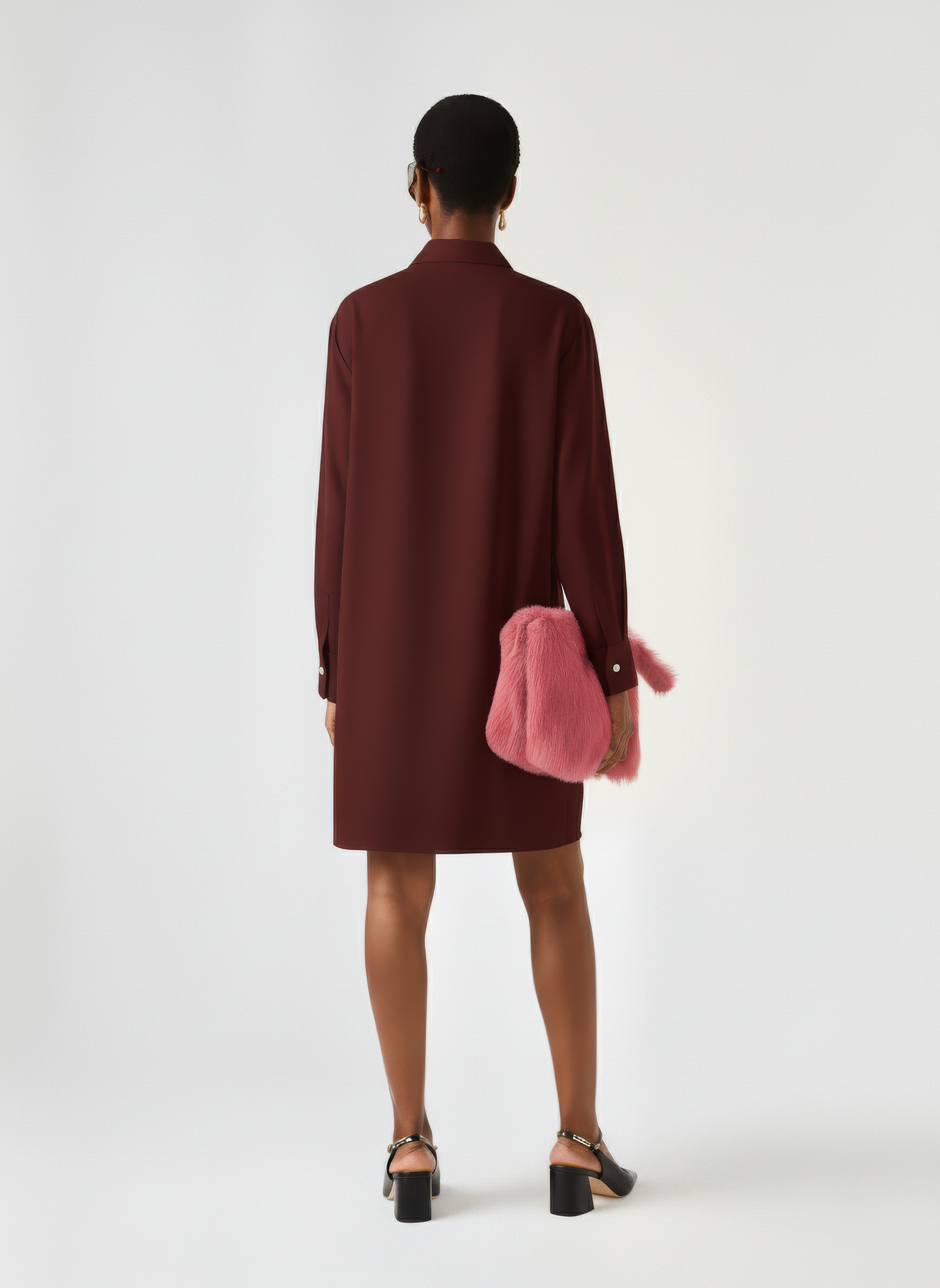 Sharp Collar Short Dress