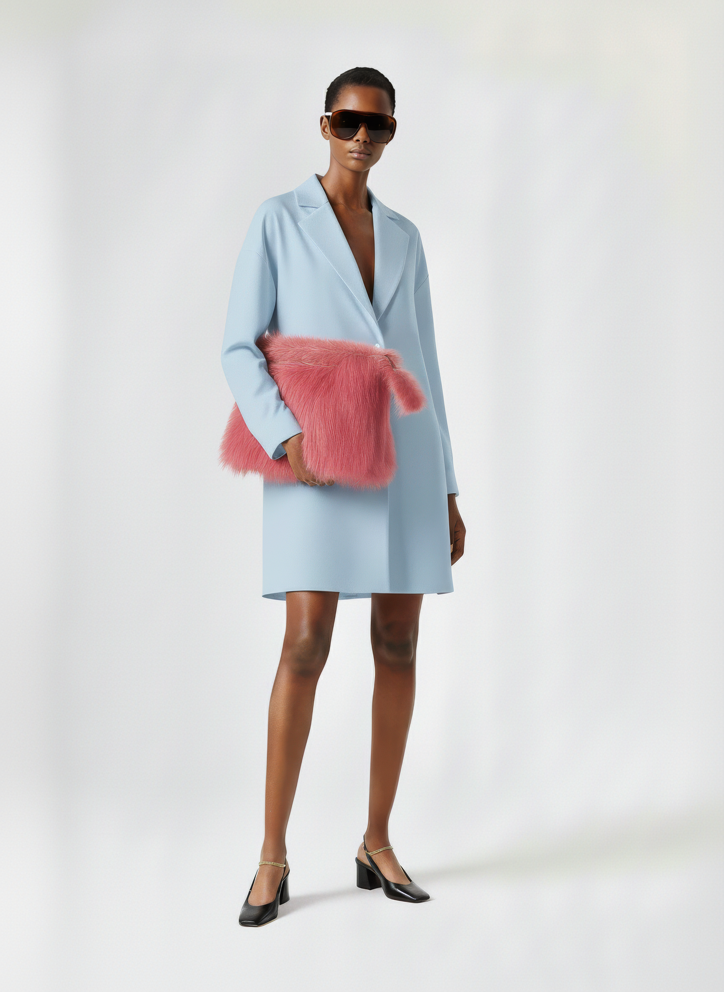 Sharp Collar Short Dress