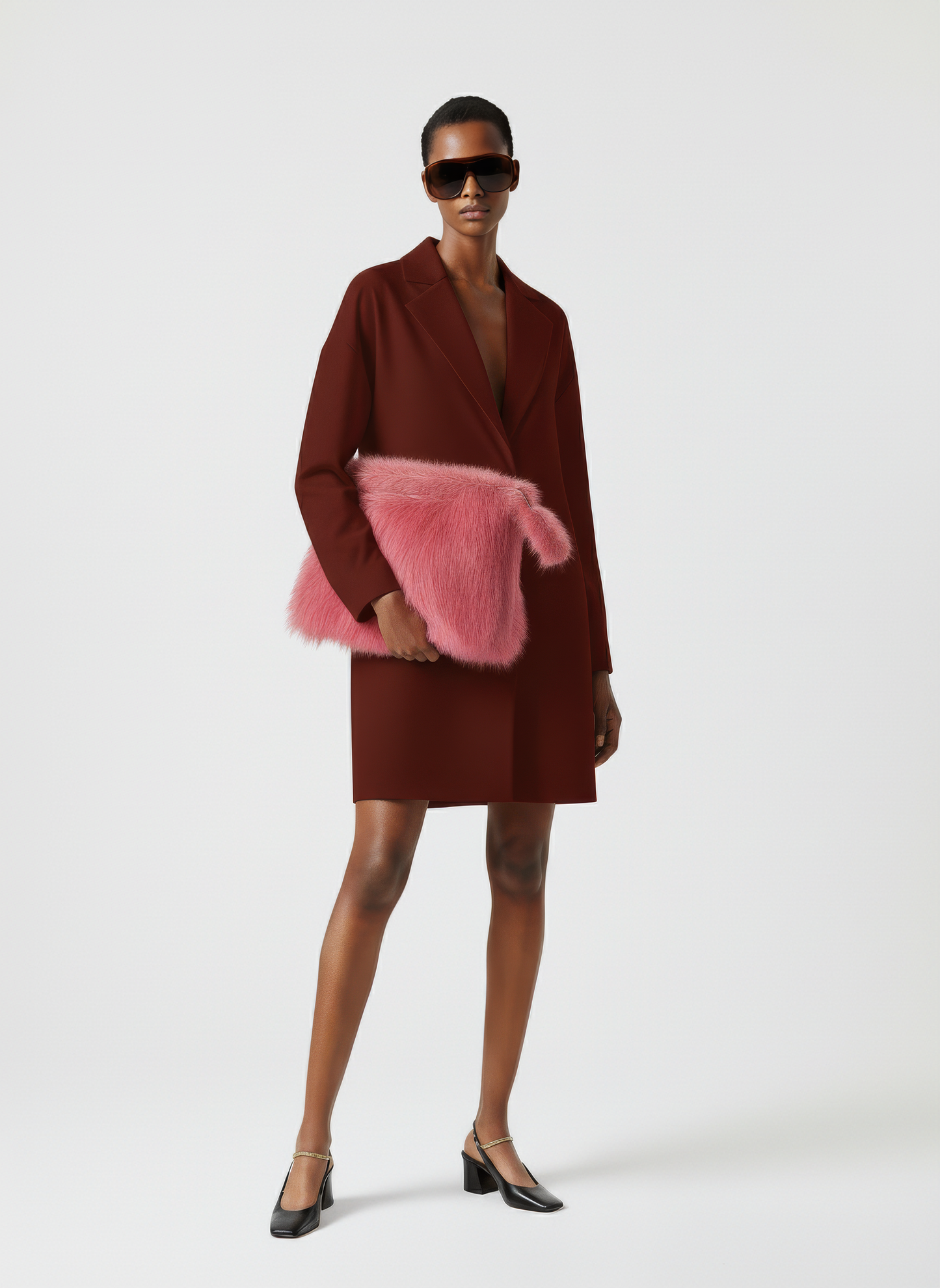 Sharp Collar Short Dress