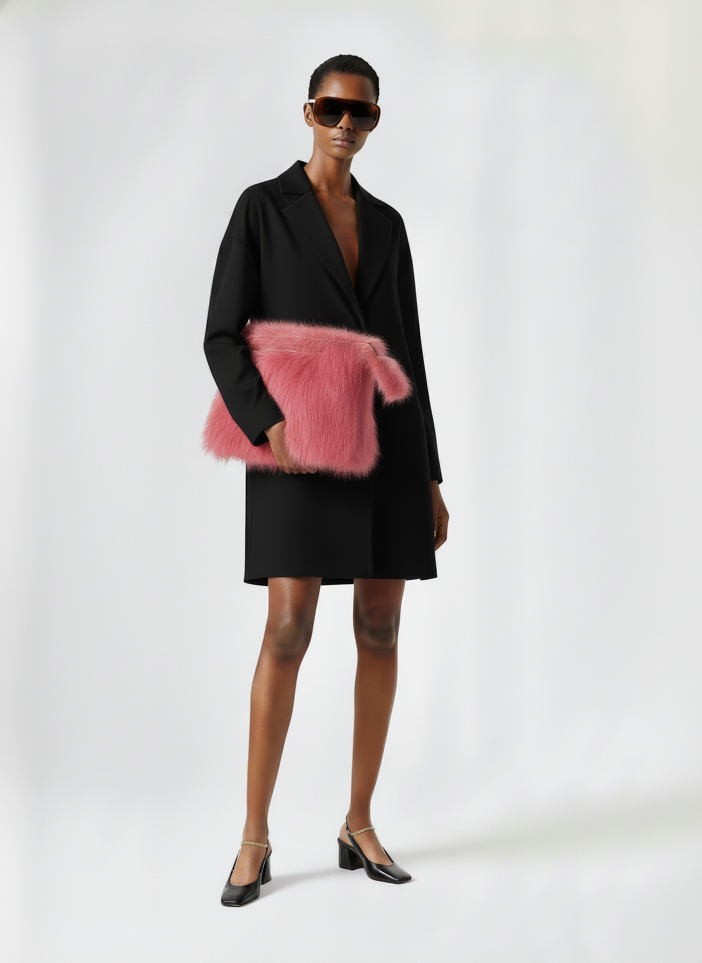 Sharp Collar Short Dress