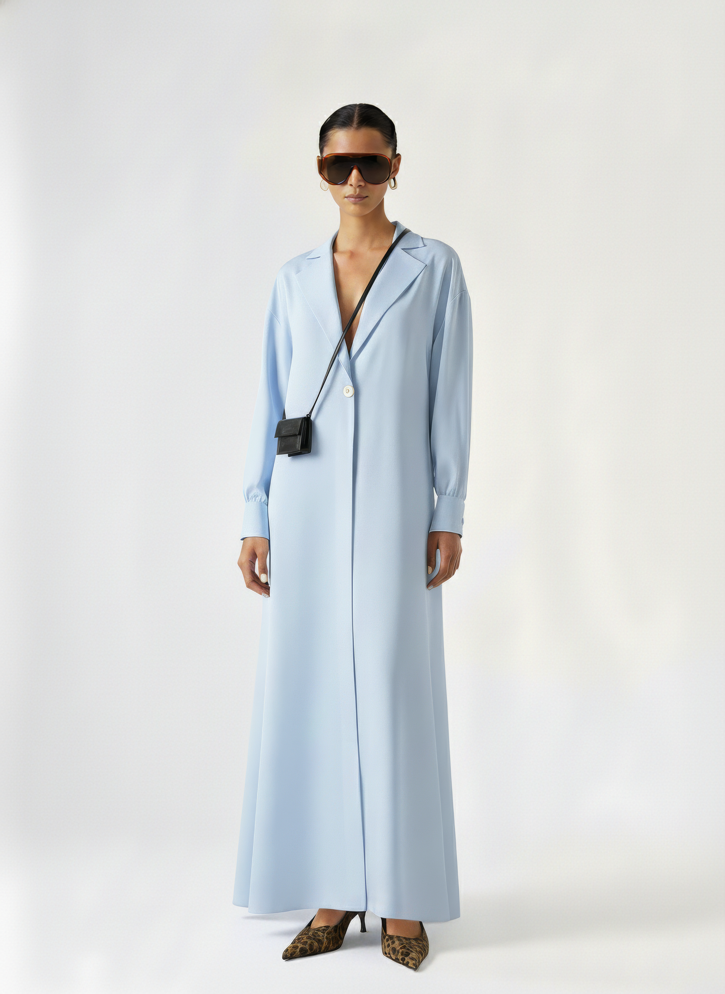 Sharp Collar Maxi Dress