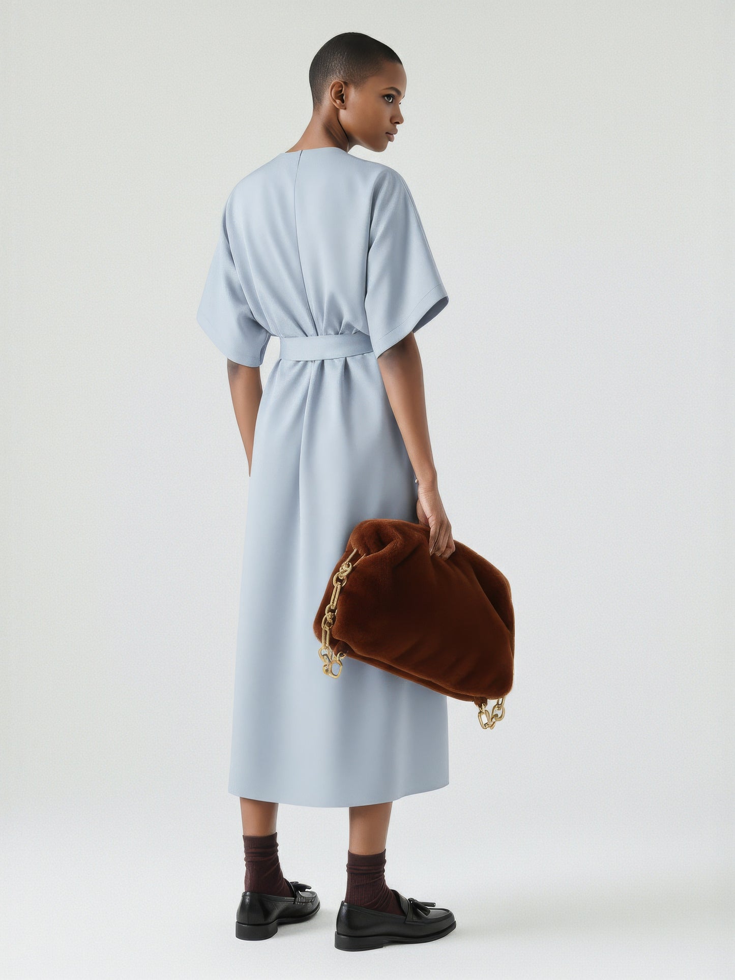 Boxy Belted Kimono Dress