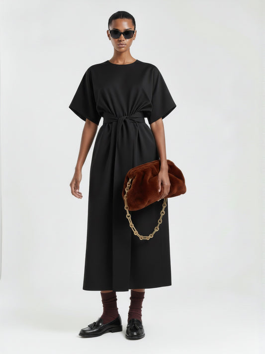 Boxy Belted Kimono Dress