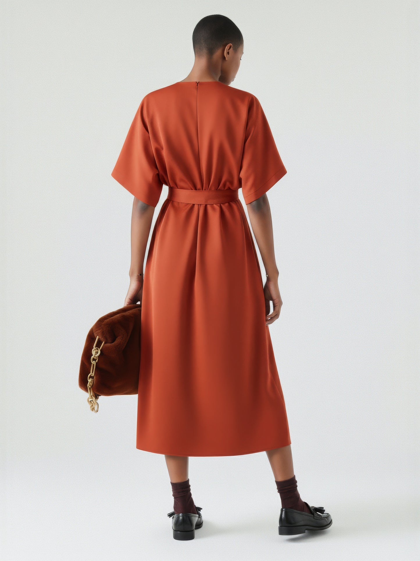 Boxy Belted Kimono Dress