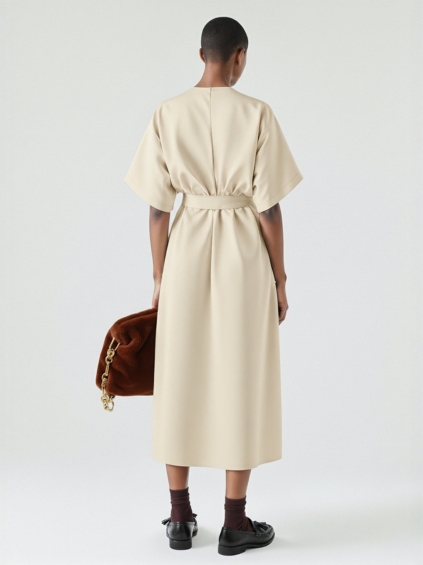 Boxy Belted Kimono Dress
